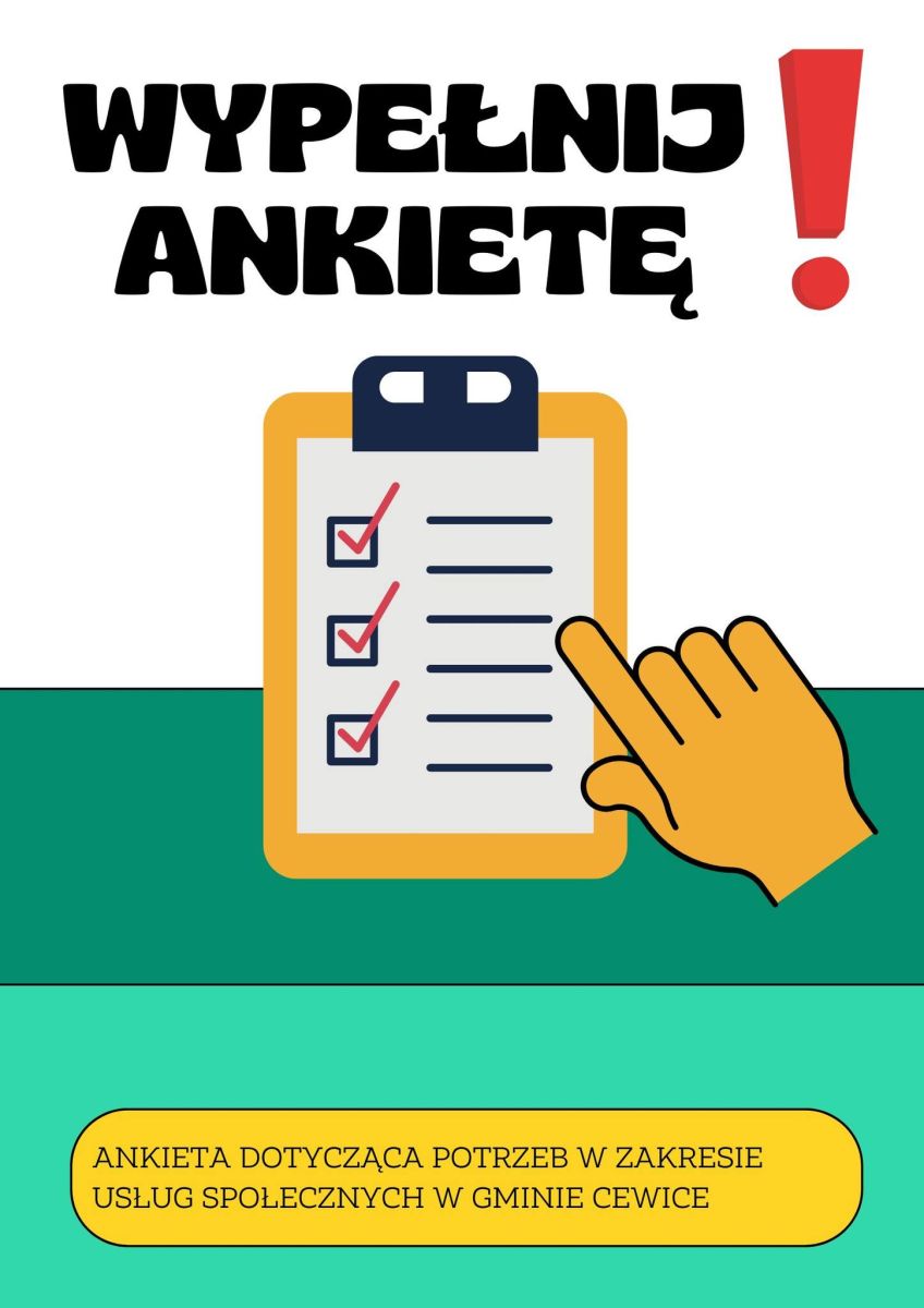 Zdjęcie: Ankieta dotycząca potrzeb w zakresie usług społecznych w Gminie Cewice