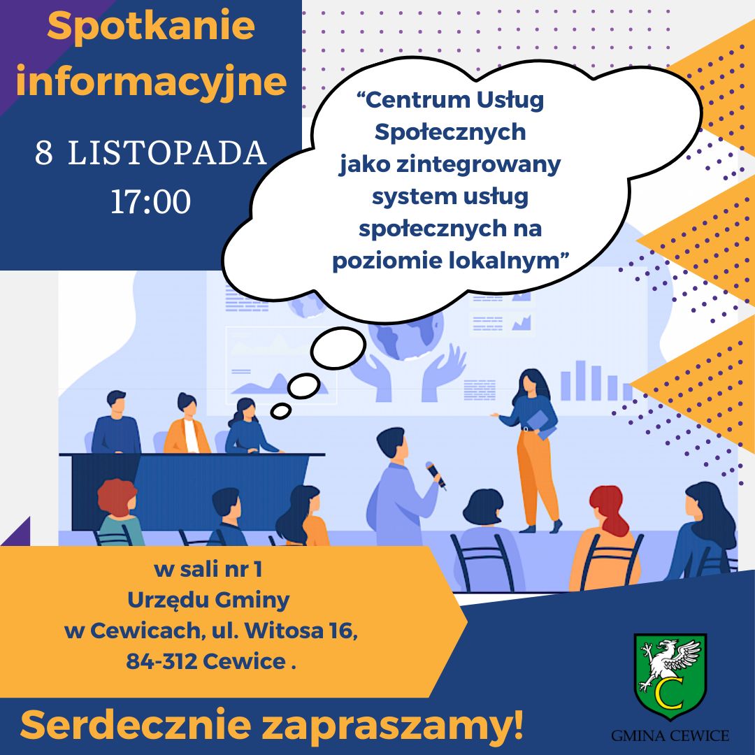 Zdjęcie: Spotkanie informacyjne “Centrum Usług Społecznych jako zintegrowany system usług społecznych na poziomie lokalnym”