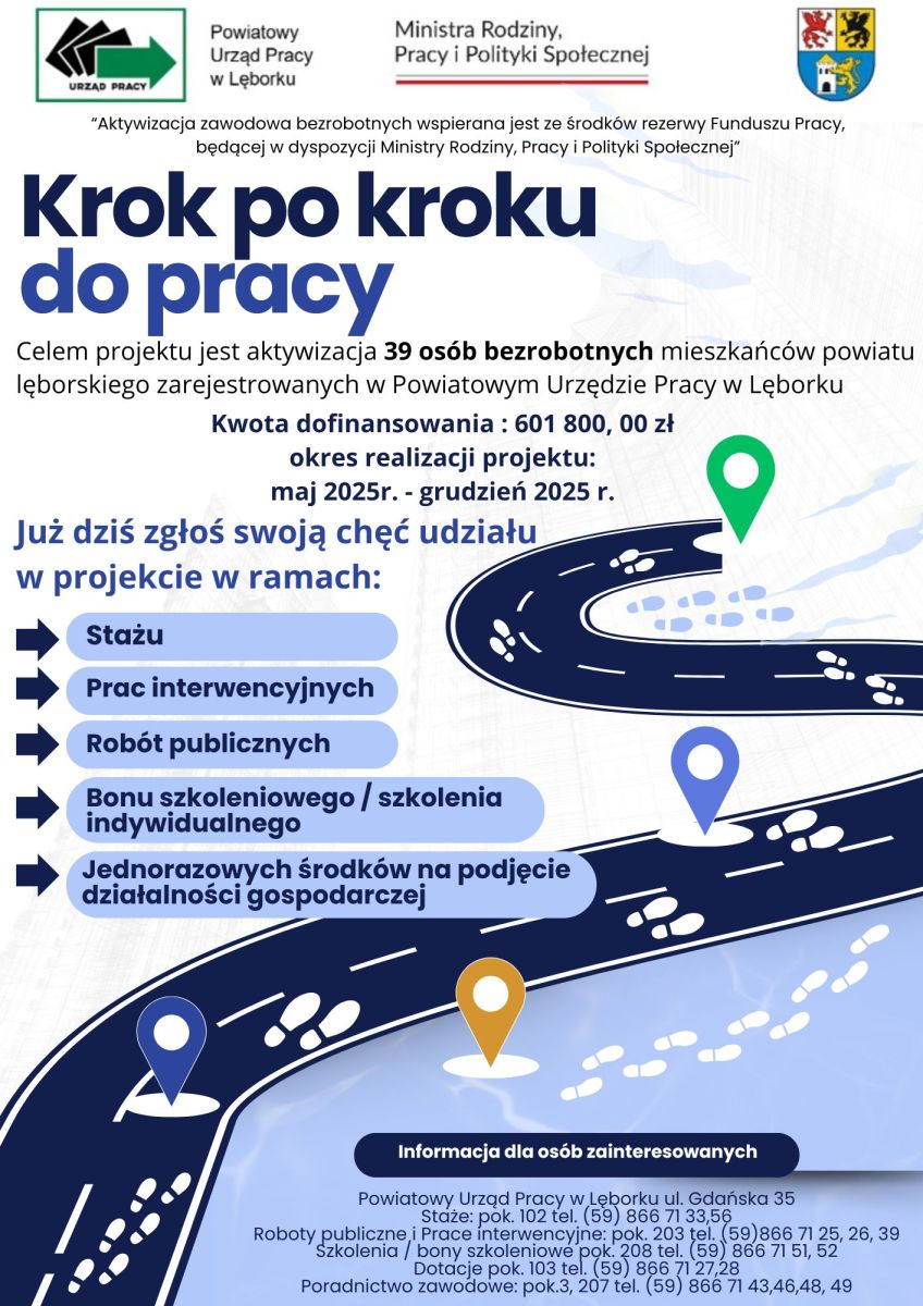 Zdjęcie: Projekt Powiatowego Urzędu Pracy w Lęborku pn.: 