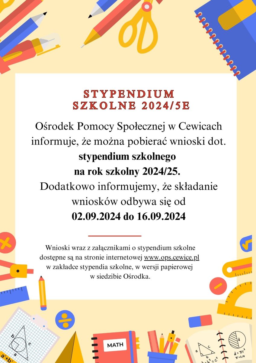 Zdjęcie: STYPENDIA SZKOLNE